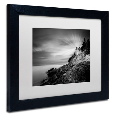 Trademark Fine Art - Moises Levy 'Bass Harbor Lighthouse' Matted Framed Art - image 1 of 3