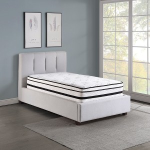 TinyHomie 12-inch Mattress Highly Breathable Quilted Cover Hybrid Mattress, White, Plush Foam Mattress in a Box, Luxury Comfort Mattress - 1 of 4