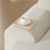 113" Modern L-Shaped Sectional Sofa, Corduroy, Deep Seats, Movable Ottoman, No Assembly - 4 of 4