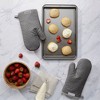 Kitchenaid 2pk Cotton Albany Mini Oven Mitts Gray : Target