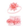 Hudson Baby Infant Girl Headband and Socks Giftset, Pink Gray, One Size - 4 of 4