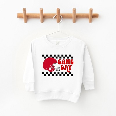 The Juniper Shop Game Day Checkered Toddler Graphic Sweatshirt