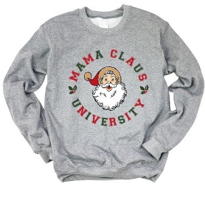 Simply Sage Market Women's Graphic Sweatshirt Mama Claus Circle - 1 of 4