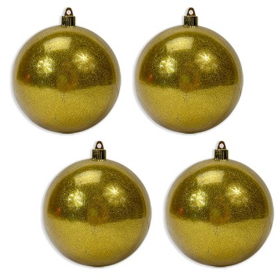 Christmas By Krebs 4ct Snowball White And Red Strings Of Dots Shatterproof  Glitter Christmas Ball Ornaments 4 (100mm) : Target