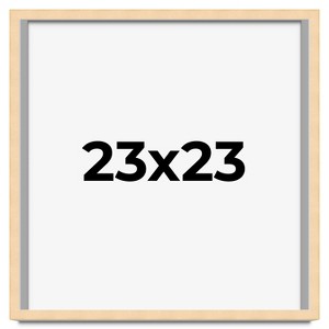 PosterPalooza | Square Classic Modern Yellow Picture Frame - UV Acrylic, Foam Board Backing, Hanging Hardware - 1 of 4