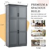 GDFStudio Salta Freestanding Kitchen Pantry Storage Cabinet with Pull-Out Trays - 4 of 4