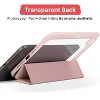 Vena For Apple iPad Mini 7 Case Clear, iPad Mini 6 Case Cover with Slim Trifold Stand, iPad Mini A17 Pro Case Cover, Pink - 3 of 4