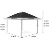 13x13 FT Gazebo Tent Outdoor Pop Up Canopy Tent with Netting, Adjustable Height Instant Gazebos for Patio Garden Backyard - 4 of 4