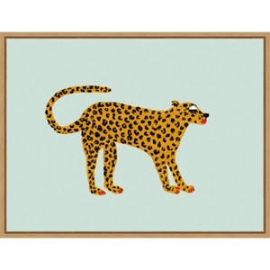 Amanti Art Glam Cat v2 by Kendra Dandy Canvas Wall Art Print Framed 30 x 23-in. - 1 of 4