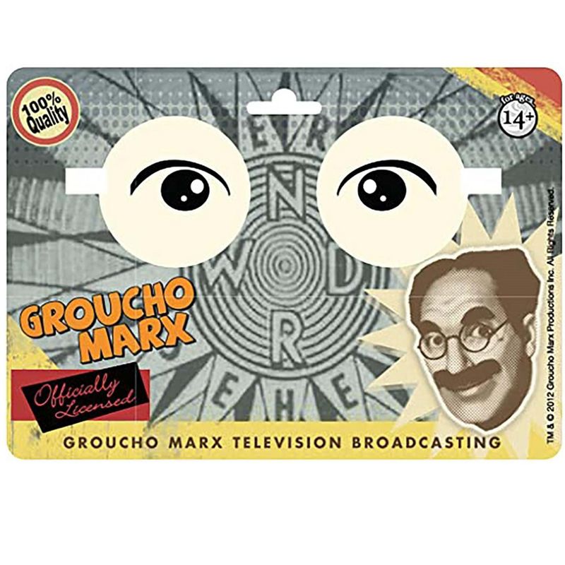 HalloweenCostumes.com    Groucho Marx Nose Glasses with Mustache Costume Accessory, Black, 2 of 5