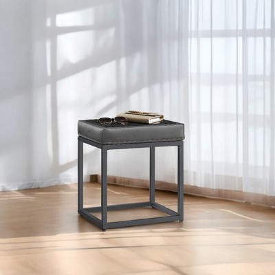 Ottoman Bench, Vanity Chair Stool, Small Ottoman, Ottoman Table, Footstool, Reversible Top, Load 660 lb