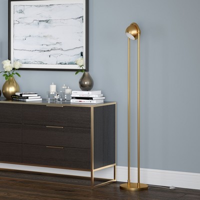 Hudson and Canal 64" Tall Floor Lamp with Metal Shade
