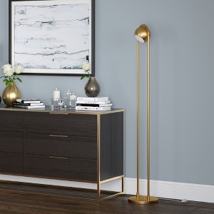 Hudson and Canal 64" Tall Floor Lamp with Metal Shade - 1 of 4