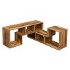 Double L-Shaped TV Stand with Adjustable Display Shelf, Bookcase for Indoor  - The Pop Home - 3 of 4