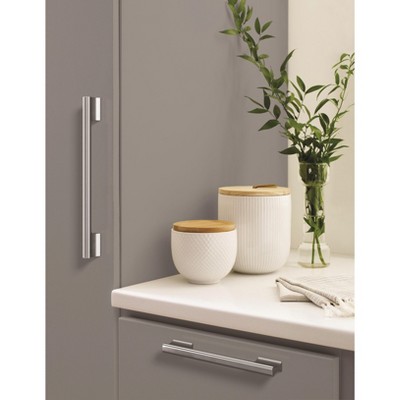 Polished Chrome Modern Cabinet Drawer Pull with Mounting Hardware