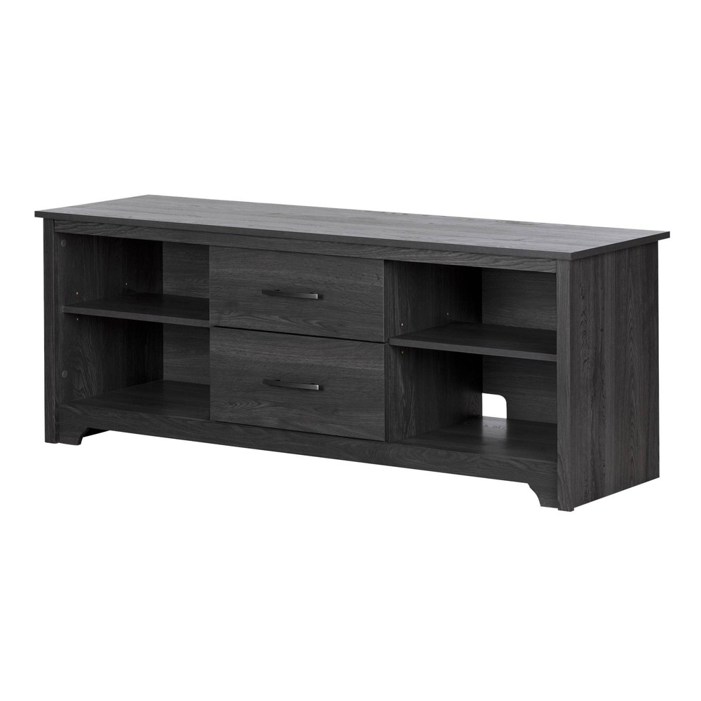 Photos - Mount/Stand Fusion 2 Drawers TV Stand for TVs up to 60" Gray Oak - South Shore