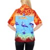 LA LEELA Women's Button Down Blouses Casual Summer Beach Party Tropical Blouses Short Sleeve Vacation Shirts Hawaiian for Women - 2 of 4