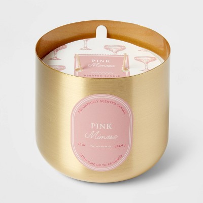 16oz Brass Candle Pink Mimosa - Threshold™