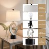 GTCLIGHTING Farmhouse Table Lamp,31.5" Bedside Lamps for Bedroom Living Room,Resin Nightstand Lamp with Linen Shade&Rotary Switch - 3 of 4