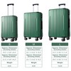 Gulches Luggage Sets 3 Piece, Hard shell ABS Lightweight Durable Suitcases with Double Spinner Wheels 20/24/28 Inch (Green) - 4 of 4