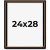 PosterPalooza | Modern Shadow Box 1" Depth Brown Picture Frame - UV Acrylic, Backing, Hanging Hardware - 2 of 4