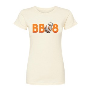 Women's Star Wars: The Force Awakens BB8 Fitted Graphic T-Shirt - Natural - Small - 1 of 2