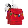Peanuts® Snoopy on Holiday Doghouse Blown Glass Hallmark Ornament - 3 of 3