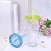 Unique Bargains Double Wall Acrylic with Lid and Straw Clear Tumbler - 4 of 4