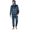 Ashford & Brooks Men's Adult Mink Fleece Hooded One-Piece Union Suit Pajamas - 2 of 4