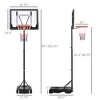 Sevobal Basketball Hoops Portable Basketball Hoop System Stand Height Adjustable with Stable Base for Backyard and Gym, Black, 32.8"*29.5"*102.3" - 3 of 4