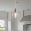 LLHZSY Modern 1-Light Linear Clear Glass Island Pendant Light for Dining Room-4 7/10" - 3 of 4