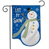 Let It Snow Snowman Applique Winter Garden Flag 18" x 12.5" Briarwood Lane - image 2 of 4