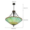 YIYIBYUS 23.62" Wide Stained Glass Inverted Ceiling Pendant Light Fixtures - 4 of 4