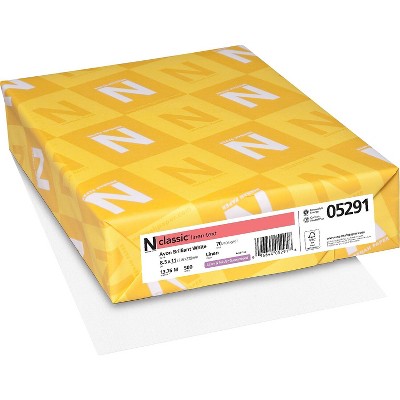 Neenah Paper CLASSIC Linen Paper 8 1/2" x 11" 70 lb. Linen Finish Avon Brilliant White 500/Ream