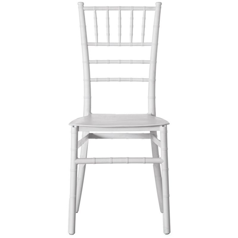 Fabulaxe Modern White Stackable Chiavari Dining Chair, Seating for Dining, Events and Weddings, Party Chair, White, 5 of 9
