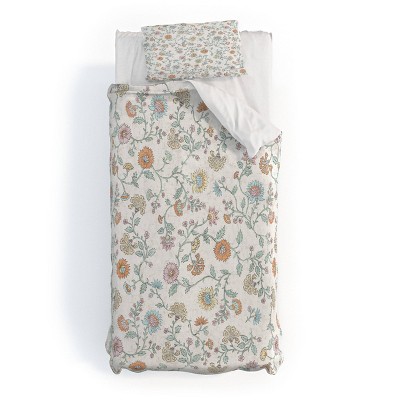 Deny Designs 2pc Twin/Twin XL Schatzi Brown Jaipur Faded Pastels Duvet and Sham Set
