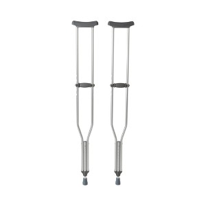 McKesson Aluminum Tall Adult Underarm Crutches 5' 10" to 6 ' 6" User Ht. - 1 of 3