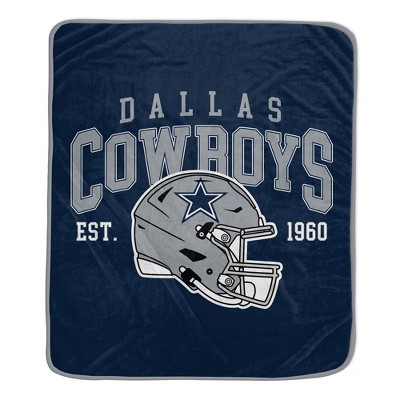 Vintage 90’s Dallas Cowboys Football Big good Felt Blanket W/ Stitched Hem 80x73 Inch