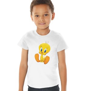 Toddler Boys' Looney Tunes Cute Tweety T-Shirt For Toddler Boys And Girls - 1 of 4