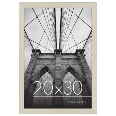 Americanflat 20x30 Poster Frame in Light Wood with Polished Plexiglass - Horizontal and Vertical Formats with Included Hanging Hardware