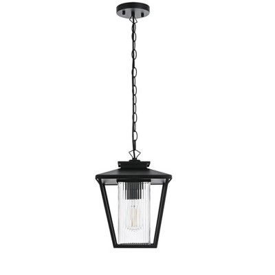 Elegant Lighting Gaul 10 Inch Outdoor Pendant in Black