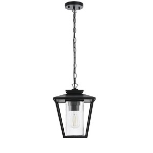 Elegant Lighting Gaul 10 Inch Outdoor Pendant in Black - 1 of 4