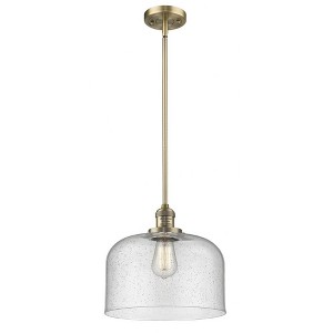 Bell - 1 Light Stem Hung Mini Pendant In Industrial Style-13 Inches Tall and 12 Inches Wide - 1 of 1