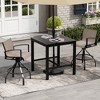 Pellebant 2pc Sunbrella Outdoor Swivel Bar Stools Aluminum Patio Counter Height Barstools - 4 of 4