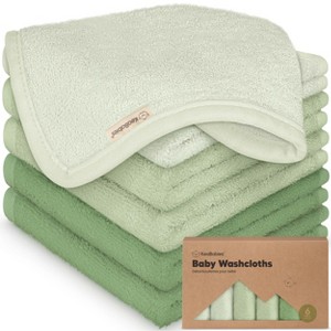 6pk Deluxe Baby Washcloths, Organic and Soft Baby Wash Cloth, Baby Bath Towel, Face Cloths - 1 of 4
