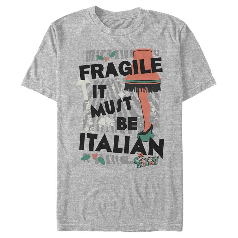Men's A Christmas Story Fragile It Must Be Italian T-Shirt, 1 of 6