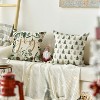 Velvet Merry Christmas Trees Snowflake Throw Pillow Covers, 18 x 18 Inch Joy Xmas Balls - 3 of 4