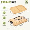 Unique Bargains Bamboo Portable Dual-function Charcuterie Board with Lid and Handle - 2 of 4
