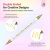SAVILAND 10 Color Nail Art Pens Set, Double Ended Quick Dry Metallic Markers with Liner & Dotting Tools - DIY Manicure Kit. - 2 of 4