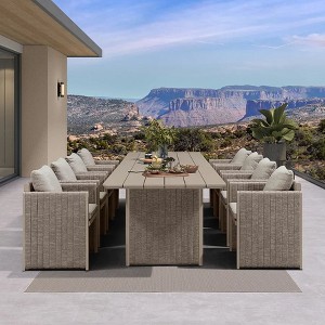 PURPLE LEAF Patio Dining Furniture Set Modern Outdoor Furniture Set Aluminum Dining Table and Chairs - 1 of 4